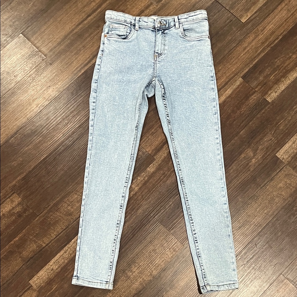 Zara Light Blue Straight Leg Jeans